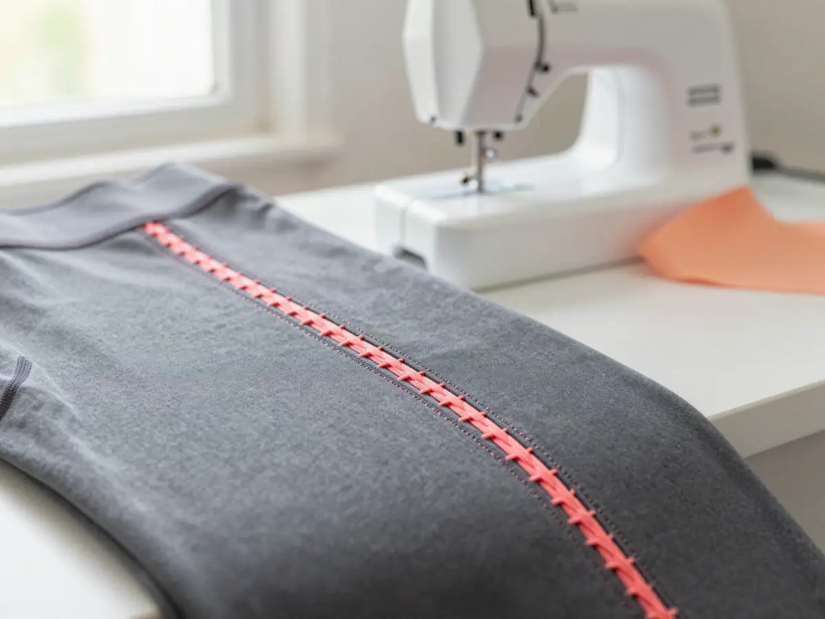Flatlock seam on activewear