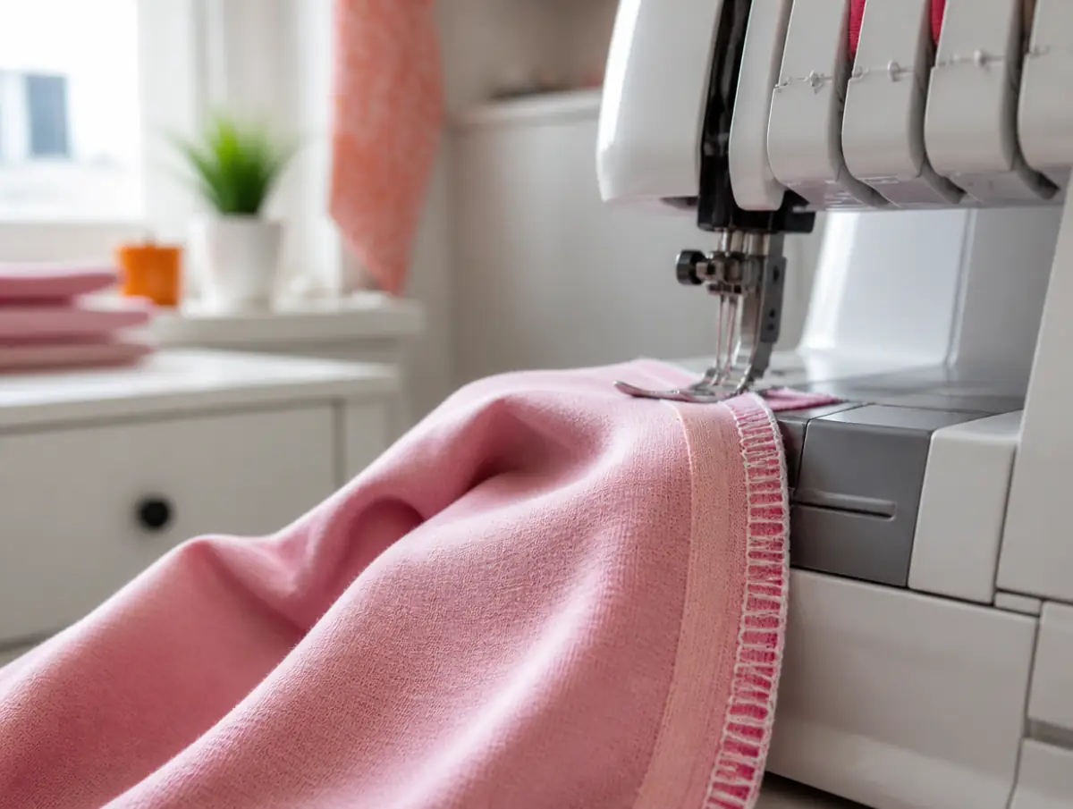 4-thread overlock seam on knit fabric